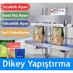 Hualian 1370 LD DİKEY Yürüyen Bantlı Otomatik Folyo ve Naylon Yapıştırma Makinası