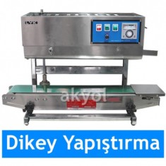 CBS 900V DİKEY Yürüyen Bantlı Otomatik Folyo ve Naylon Yapıştırma Makinası